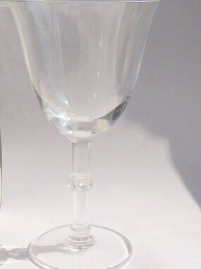 Lalique French Crystal Beaugency Burgundy Wine Glass, 5 7/8" High, Signed T411